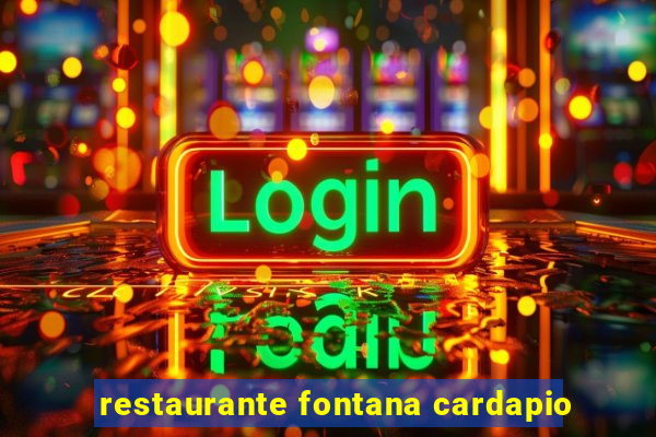 restaurante fontana cardapio